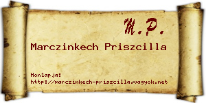 Marczinkech Priszcilla névjegykártya
